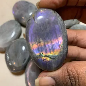 Purple Labradorite Crystal Palm Stones