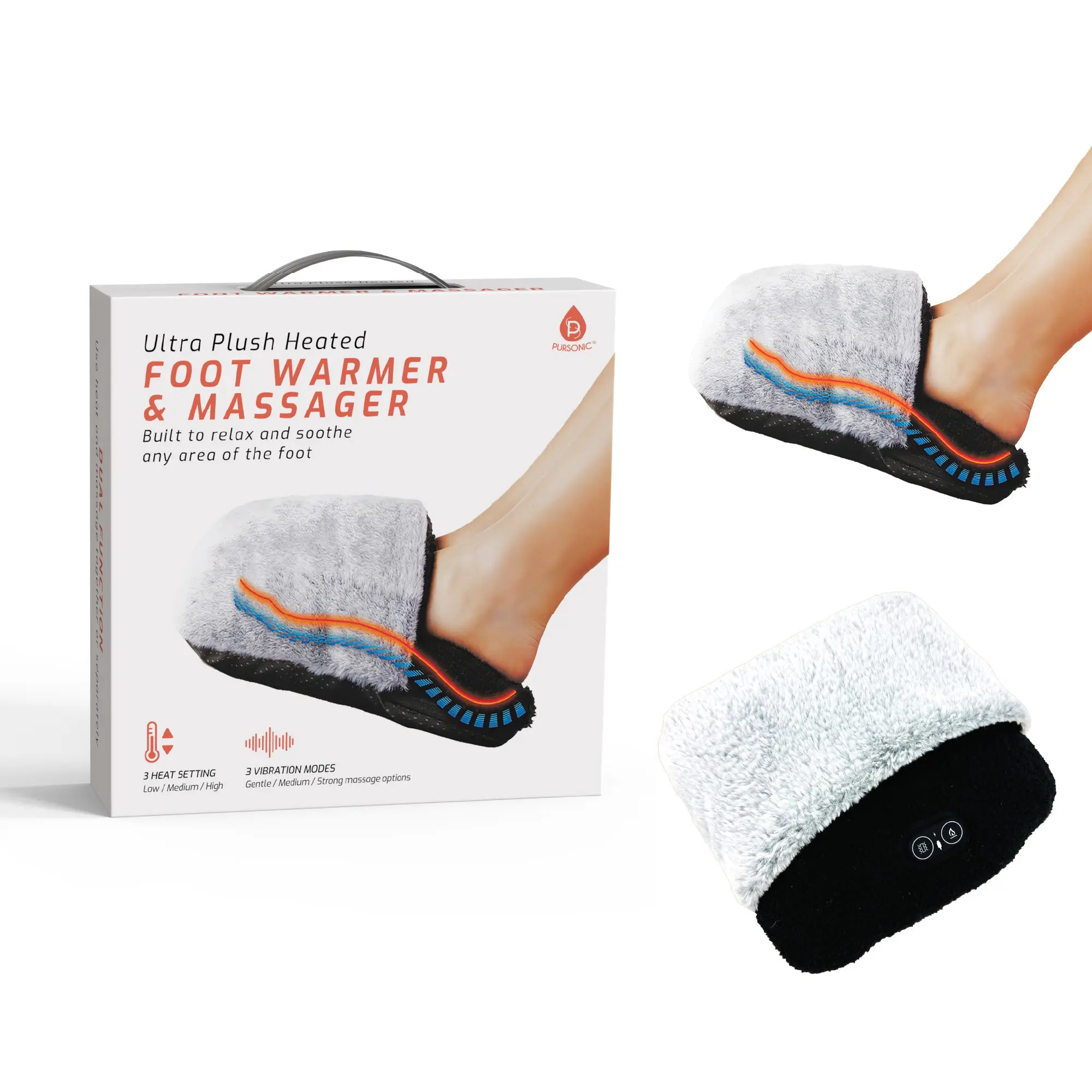 Ultra Plush Heated Foot Warmer & Massager – Cozy Relief Anytime, Anywhere