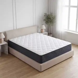 【Good Value】Hybrid Mattress - 12/14 Inch Twin, Full, Queen, King Size, Memory Foam & Spring, Medium Firm, Lumbar Support, Ergonomic, for Home, Hotels, Boxed Furniture Gift