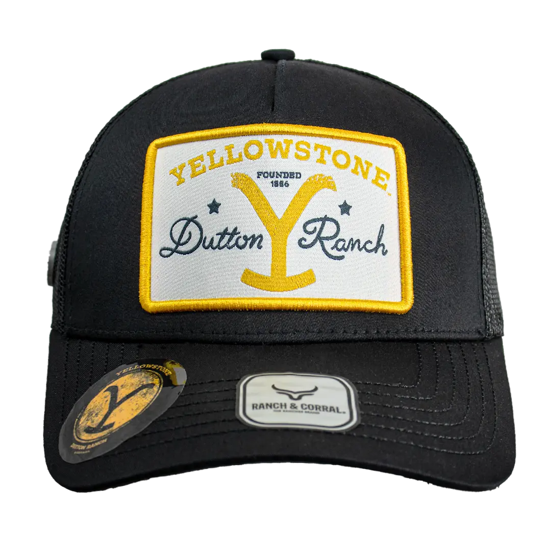 YELLOWSTONE COWBOY TRUCKER HAT RANCH & CORRAL AUTHENTIC -YW12