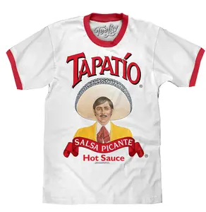 Tapatio Hot Sauce Ringer T-Shirt - White/Red