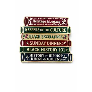 Library of Legacy Enamel Magnet | Stacked Books