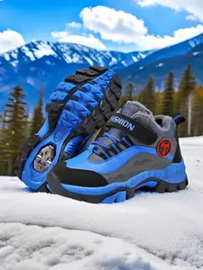 Winter Outdoor Sports Snow Boots for Boys, Thickened Men's Winter Shoes, Comfortable and Durable Footwear for Cold Weather, Winter Warm Boots