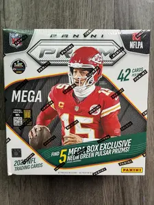 2025 Panini Prizm NFL Football Mega Boxes Neon Green Pulsar
