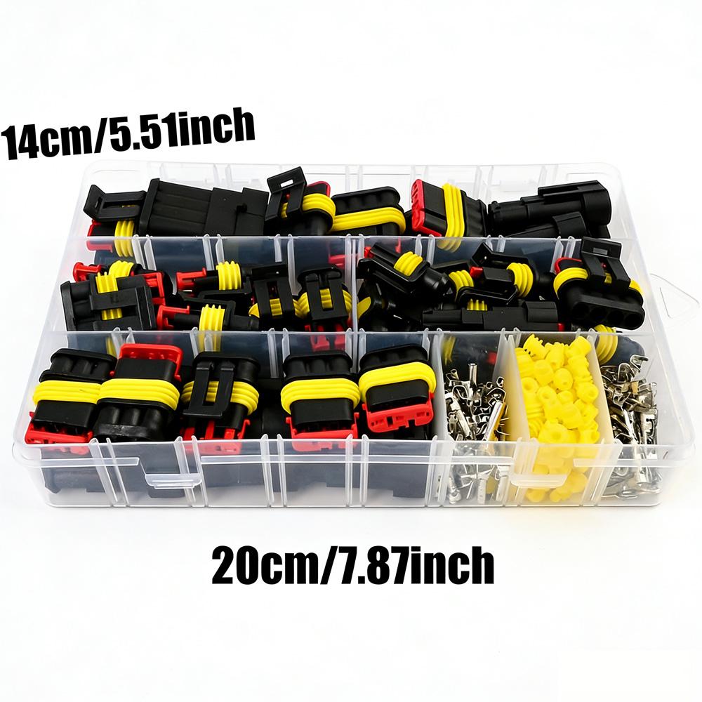 352pcs car electrical connector terminals car cable plug 1-4 pin assortment, no battery