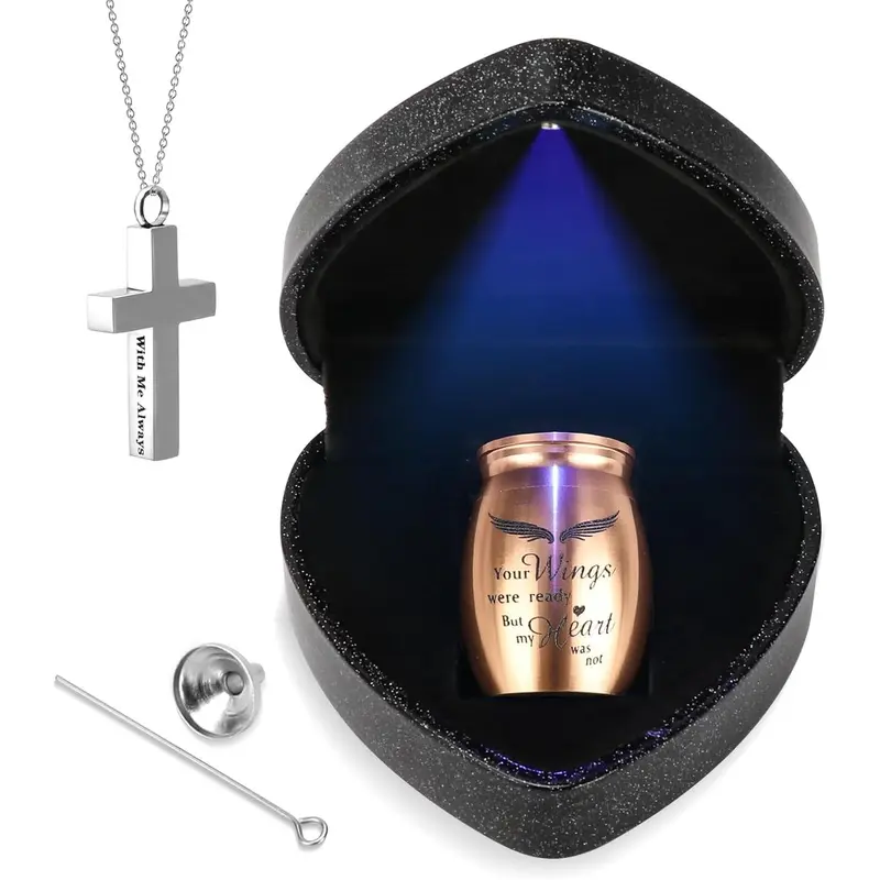Tiny Silver Keepsake Urn For Ashes - Mini Memorial Jewelry For Loved Ones