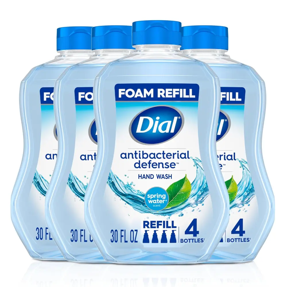 Defense Foaming Hand Soap Refill Pack Of 4 Spring Water Aloe 30 Fl Oz Gentle Dermatologist Tested Hand Soap