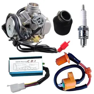 Motorcycle Carburetor + Air Filter + CDI + Ignition Coil + Spark Plug For GY6 Engine Scooter Go Kart ATV Scooter Taotao Sunl Roketa Redcat Polaris Baja 125cc 150cc 4 Stroke