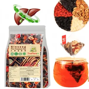 Men's Women's Kidney Tea Formula Ginseng Five Treasure Tea, Te De RiñOn Saludable Organica, Kidney Cleanse Detox Tea - Natural Organic Chinese Herbal Health Tea, Value Pack Filled with Tea Healthy