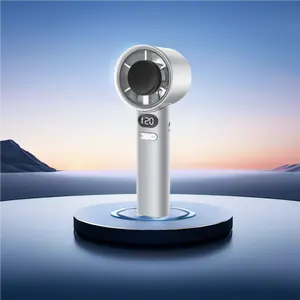 Portable Hand Fan , 120 Wind Speeds, Mini Bladeless Handheld Fan, USB Rechargeable Personal Highspeed Fans, Electric Eyelash Fan
