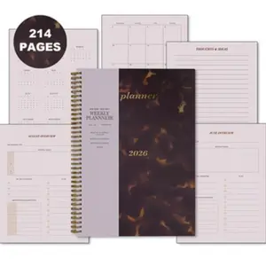 2026 Daily Planner Notebook & Personal Journal Organizer, Multi-Functional Efficiency Notebook, Weekly/monthly Layout, Plan Sections, Adequate Note Space, Spiral Bound