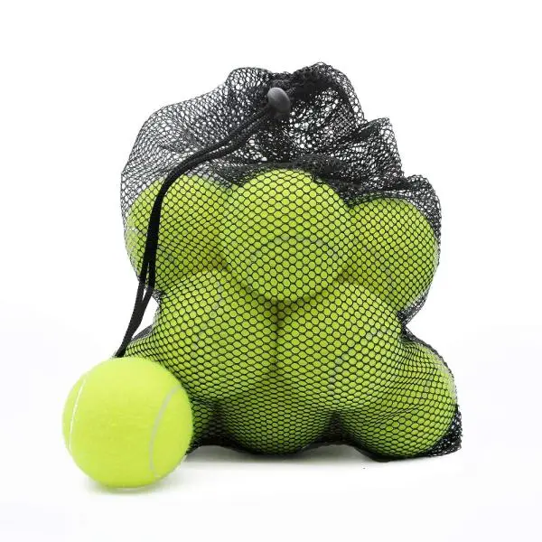 Tennis Balls 12 Pack Advanced Training Practice Balls with Mesh Bag for Easy Transport Ideal for Beginner Training 2.5 Inches Diameter Durable Natural Rubber