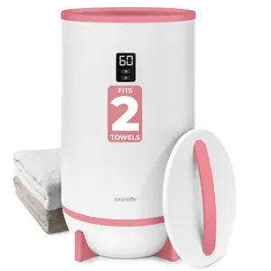 Portable Towel Warmer, Quick Heat, Auto Shut-Off, Pink