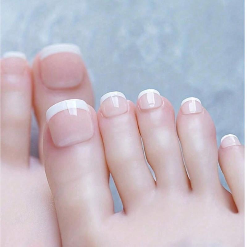 Elevate Your Style With 5 Style (150pcs) ,Light Apricot, Coral Powder, Light Coffee, Light Pink, Light Purple Short Square Shaped Matte Fashionable Wearable False Finger Toenail Nails