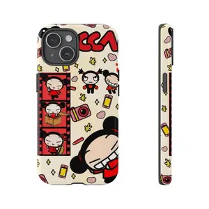 Pucca Chibi Halloween Tough Phone Case, Red Pucca Design Tough Phone Case, Lovely Pucca Selfie Tough Phone Case For iPhone 16 15 14 13 12 11