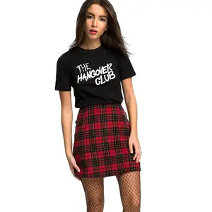 Annie Skater Skirt in Red Check by Motel Rocks