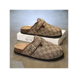 Men's Birkibuc Slippers Soft Wood Cushioned Anti-Slip Outdoor Toe-Protected Shoes, New Arrival 2026 Comfortable Walking Footwear