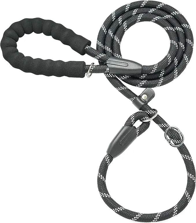 iYoShop 6 FT Durable Slip Lead Dog Leash with Padded Handle and Highly Reflective Threads, Dog Training Leash, (Medium/Large, 35~120 lbs.)