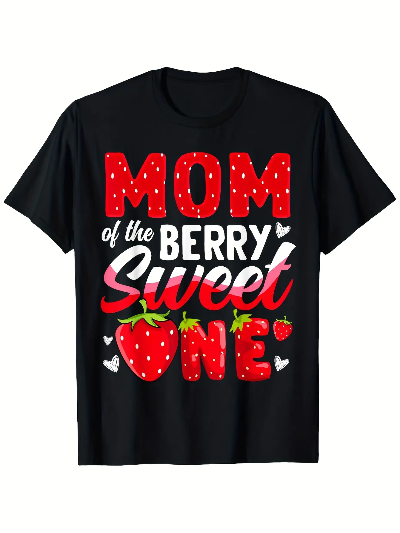 Mom of the Berry Sweet One First Birthday Shirt - unisex soft cotton short sleeve t shirt, vintage graphic casual tee for men women teens, perfect birthday holiday gift for camping travel gym daily street  wear