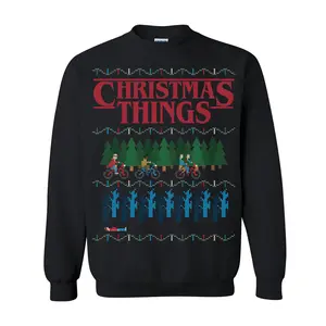 Christmas Things Shirt, Movie Crewneck Sweatshirt, Stranger Movie Shirt, Christmas Unisex Ugly Sweater