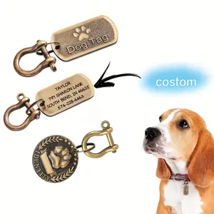 Engraved Dog Tags for Pets - Sturdy Personalized Dog Name Tags, Custom Dog Tags with Laser Engraving, Well-Made, Easy to Read Pe