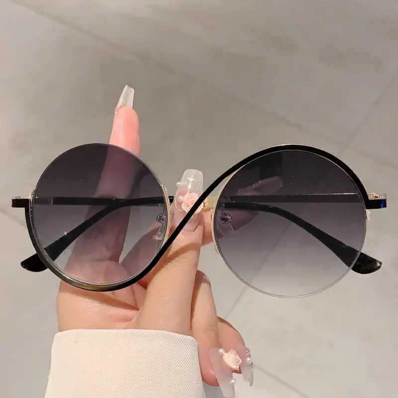 Women's Fashion Round Frame Glasses, Stylish New Design Eyewear for Parties & Daily Use, Elegant Simple Decorative Frames, Trendy Casual Frames, Round Frame Eyeglasses, Round Face Eyewear, Fashionable Frames Glasses