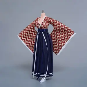 Ready To Ship 1/6 Scale Traditional Miko Kimono Outfit Set, Multiple Styles Casual Japanese Costume Suit, Custom Wear For 12 Inch Female Action Figure, Flexible Seamless Body And Soft Doll Accessories