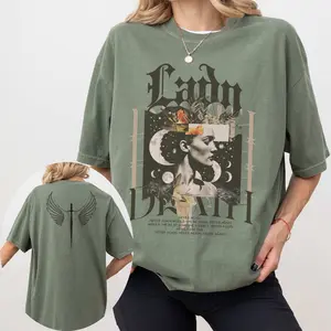 Comfort Colors Nesta  ACOTAR Vinatge T-Shirt, Nesta Archeron, Velaris Shirt, Valkyrie Lady Death Apparel, Women's Letter Print Short Sleeve Tee