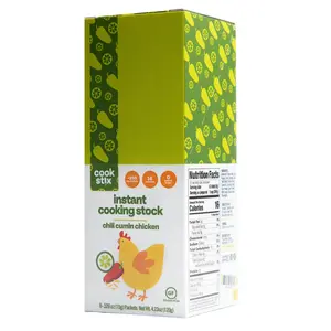 Cook Stix Chili Cumin Chicken Stock - 8 Stix Instant Cooking Stock Infused with Spices & Heat for Zesty Rice Beans & Bold Braises Flavor