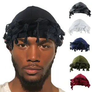 Vintage Tassel Turban Head Wraps & Durag for Men & Women - Stylish, Comfortable, and Versatile Hair Accessories for Everyday Fashion and Protection