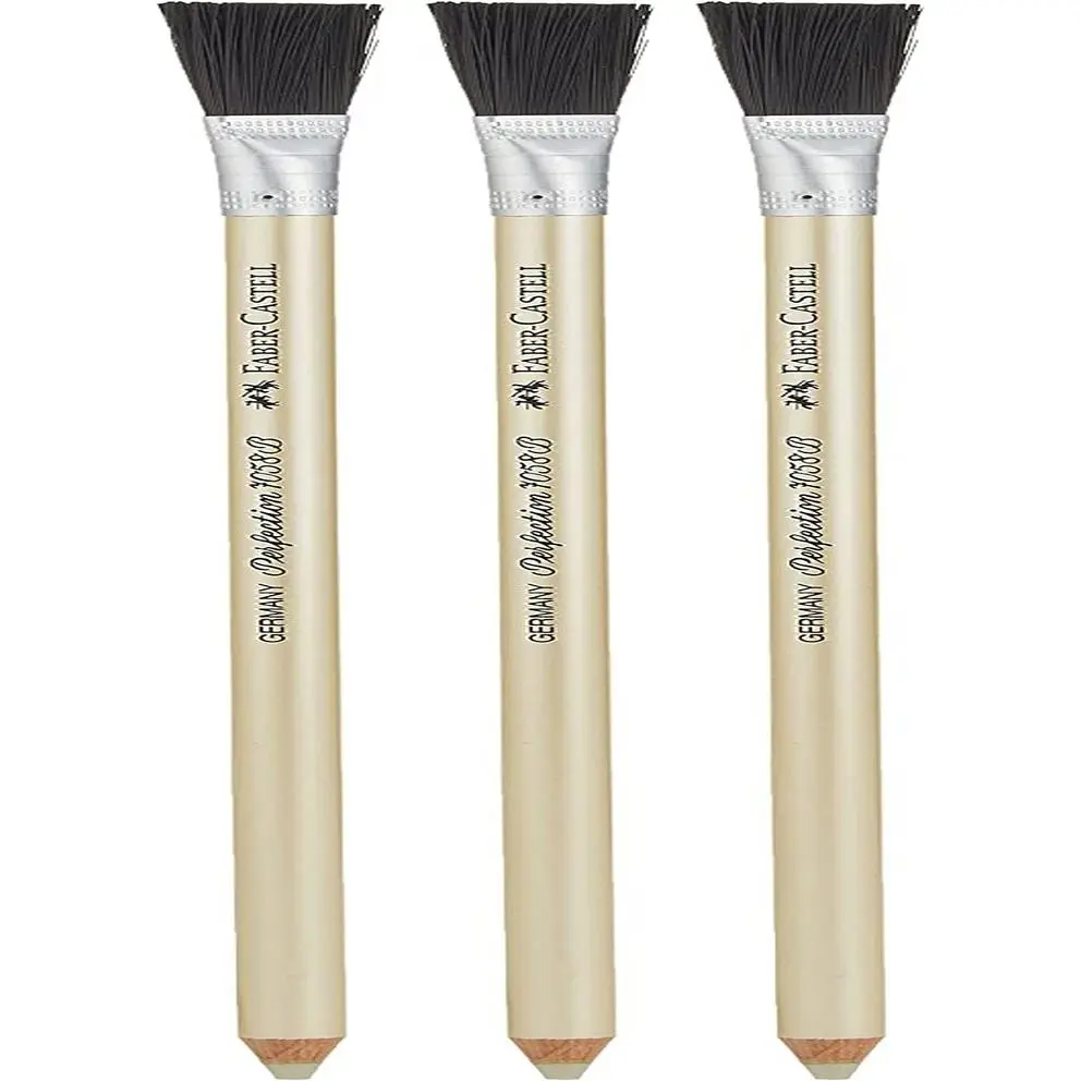 Faber-Castell Faber Castell Perfection Eraser Pencil with Brush (3-Pack)