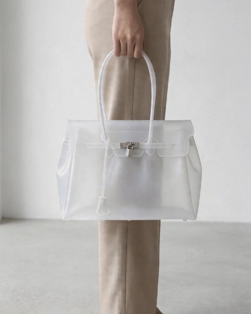 Handbag, TPU transparent jelly bag, shoulder bag, tote bag.