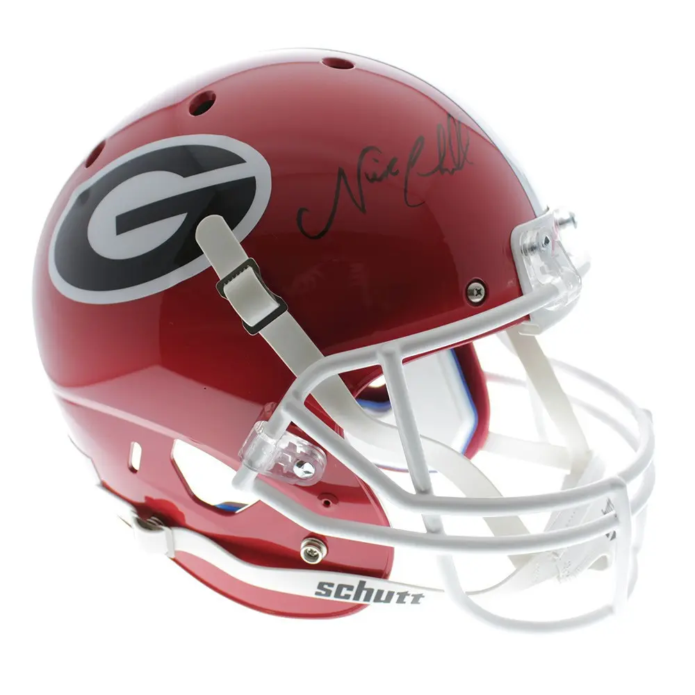 Nick Chubb Georgia Bulldogs Signed Schutt Rep Full Size Helmet-JSA Certified