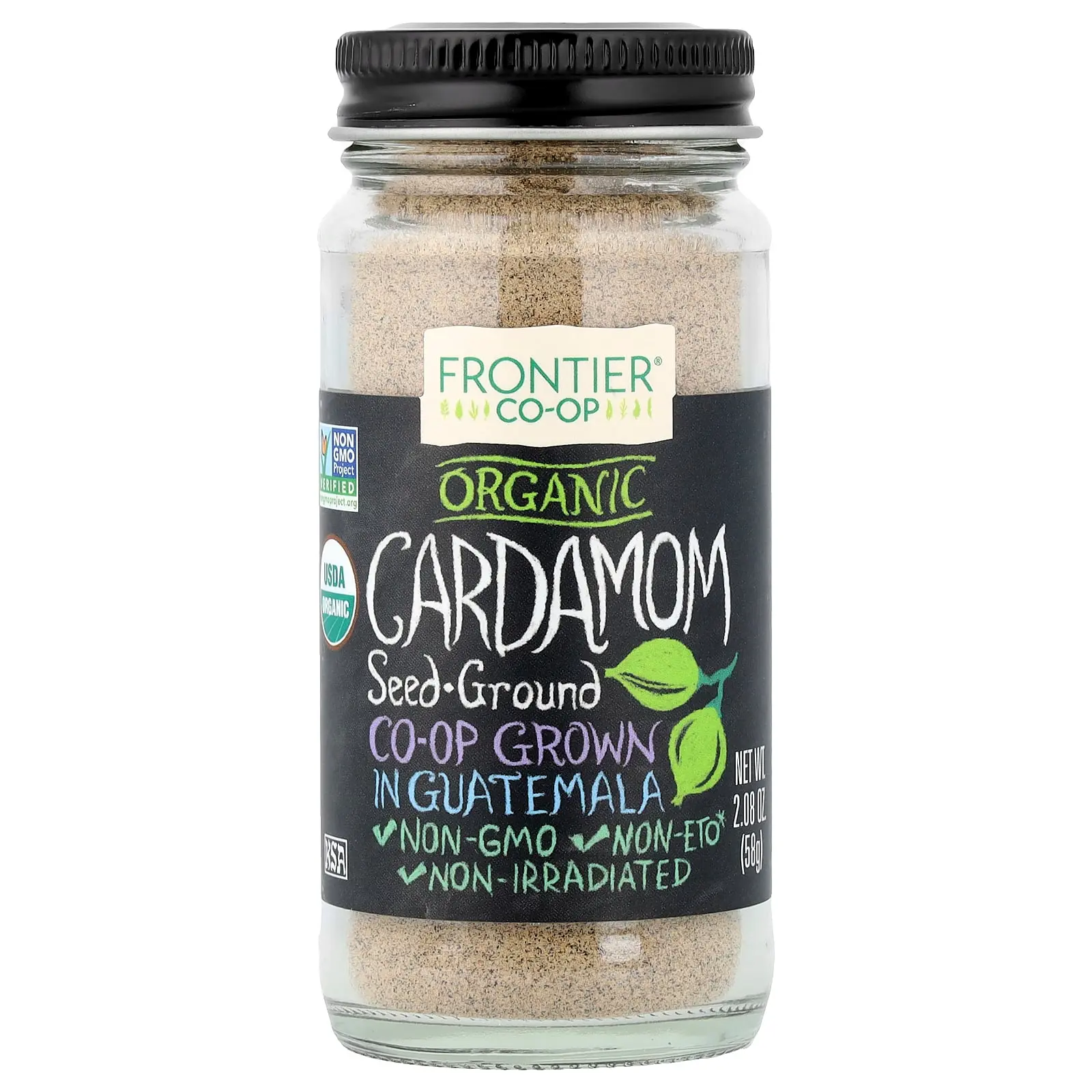 Frontier Co-op Organic Cardamom Seed, Ground, 2.08 oz (58 g)