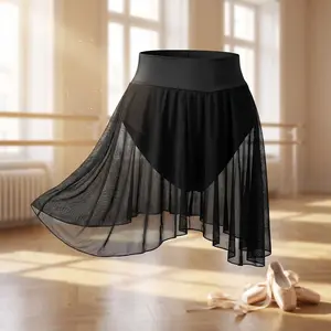 Women's Pole Dance Outfit - Rave Shorts with Ruffle Panties Skirt Mesh Booty Bottoms Hot Pants for Workout Clubwear Fitness Dancewear Sexy Performance Costume Comfortable Stretchy Fabric