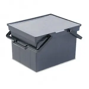212 MAIN Companion Portable File Organizer - Hinged Lid Plastic Storage, Office Filing Accessory for Legal/Letter Size Documents, 18x15x11 in Black