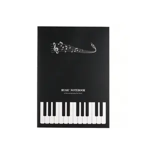 3-Piece Simple Five-Element Piano Music Notebooks, Ideal for Piano Practice & Music Class Assignments, 16 Pages Per Notebook