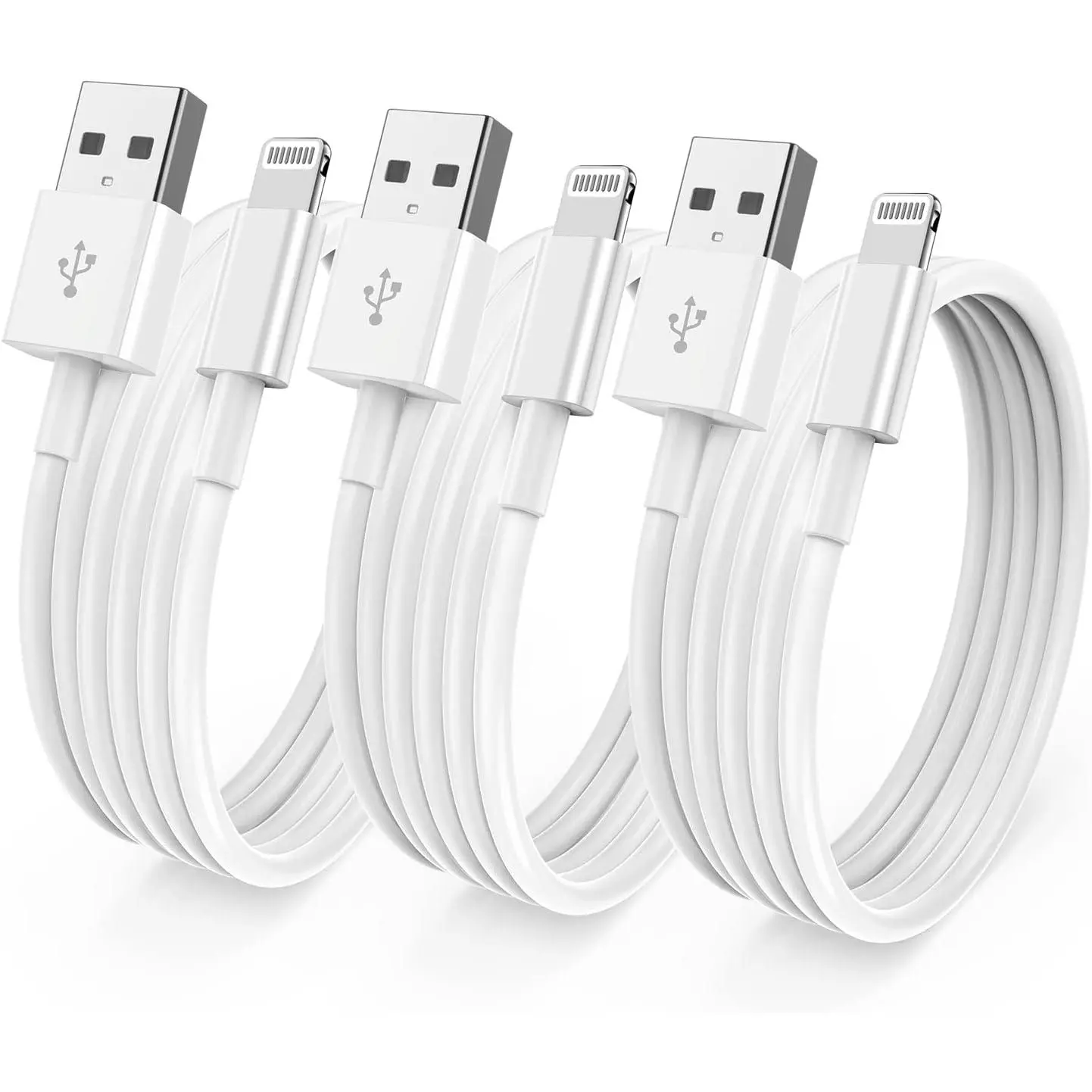 3 Pack [ Apple MFi Certified ] for iPhone Charger 6ft, Long Lightning to USB Cable 6 Feet, Fast Apple Charging Cable Cord 6 Foot for iPhone 14 Pro Max/13 Pro Max/12 Mini/11 Pro/11/XS/XR/8/7/6s/iPad,Air