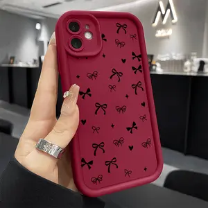 [Shockproof for iphone Case] for iPhone Case | Heart Star Bowknot Pattern Shockproof Silicone TPU Bumper Drop Protection Cellphone Cover for iPhone 17 Air 16 16e 15 14 13 12 11 Pro Max Plus X XS, Gift For Girls and Women