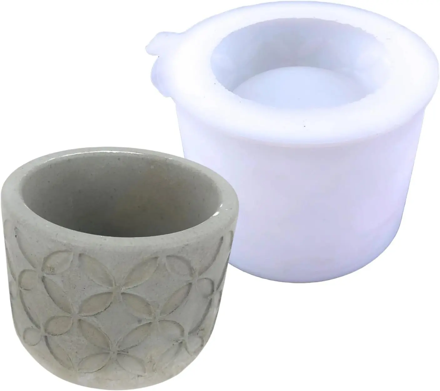 Cylinder Silicone Mold for Concrete Flower Pot Succulent Plant Vase Cement Gypsum DIY Storage Box Epoxy Resin Clay Mould
