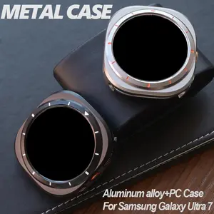 metallic Watch Case, Aluminum Alloy Watch Case for Samsung Galaxy Watch 7 47mm, Smart Watch Accessories for Samsung Galaxy Watch 7 47mm, Wearable, Smartwatch Protector