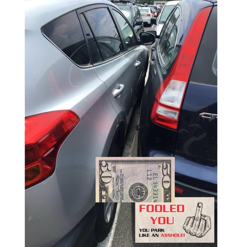 You Park Like An A-hole Bad Parking Prank Cards Funny Bad Parking Warning Cards – Leave Under Windshield – 50 Pack