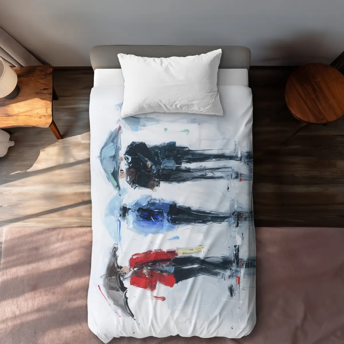 360 stand Decorative Twin Size Extra Long Duvet Cover - Spring Shower Themed, Breathable Microfiber-Faced Fabric, Women's Home Textile Bedding Accessory for Twin Size Beds, Decorative Duvet Cover, Extra-Long Duvet Covers, Graphic Duvet Covers