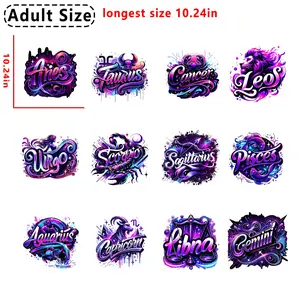 Zodiac Tarot DTF Iron On Heat Transfer Vinyl Bundle DIY for Fabric Cloth Transfer