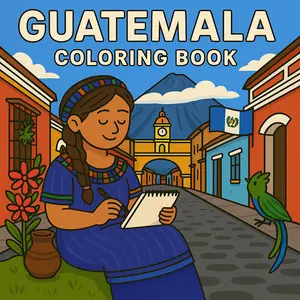 Guatemala Coloring Book | Guatemalan Culture Art | Latin Heritage Gift