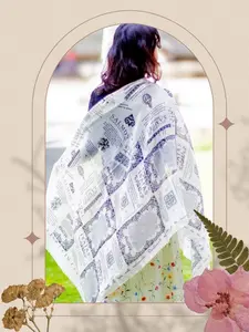 Chal de Oración Cristiano con Versículos Bíblicos sobre la Protección de Dios, Chal de Meditación Marfil, Regalos Cristianos Únicos