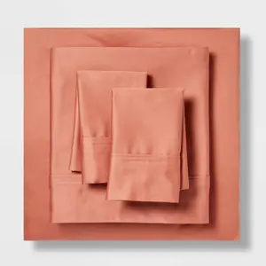 Threshold 400 Thread Count Cotton Sateen 4-Piece Sheet Set Luxurious