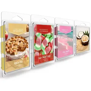 Wax Melts with  , Long Lasting   Based  Soy Scented Melts Cubes, Wax Melts Tarts, Colored Wax Melt - 4 Pack