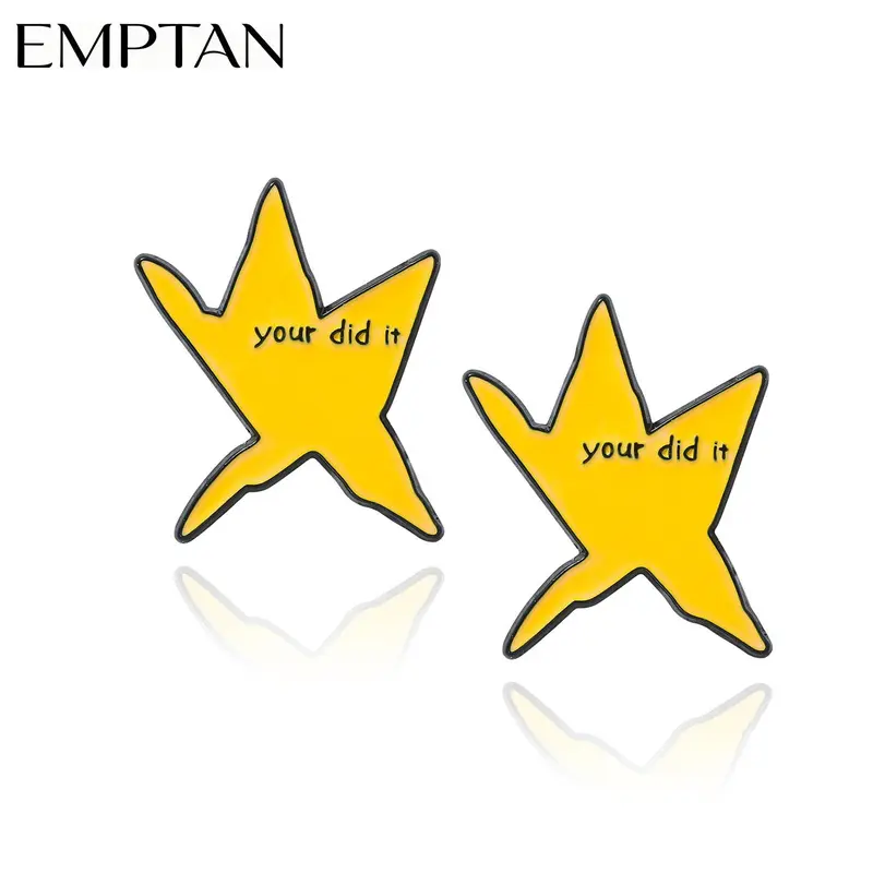 EMPTAN 2PCS Your Did It Star Enamel Pin - Funny Motivational Badge Brooch, Cute Backpacks, Jackets, Hats Jewelry Accessories for Women Men - Fun Gifts for Friends and Coworkers, Graduation Gifts for Her 2026 Back to School Gifts