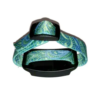 VNS (Vagus Nerve Stimulator) Wrist Band Light Green/Blue Paisley